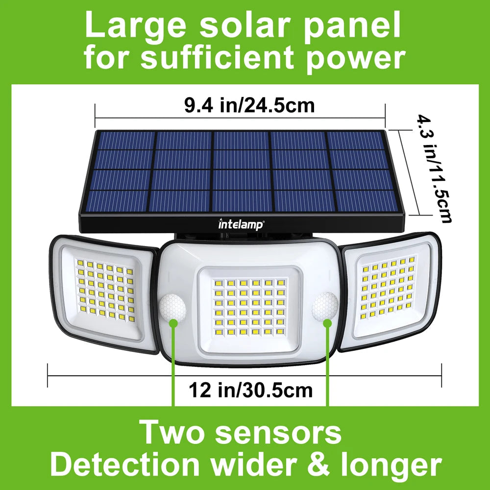 SolarShine™ – Zonne-energie Buitenlamp met Bewegingssensor 1200 Lumen
