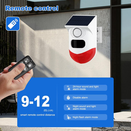 SecureGuard – Zonne-energie Bewegingsmelder met Alarm & LED-waarschuwingslicht [50% Korting]