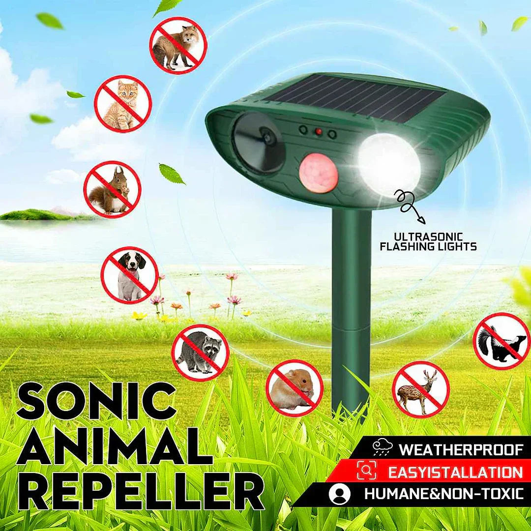 DeerShield – Zonnebetrieben Ultrasoon Dierenafweer voor uw Tuin [50% Korting]