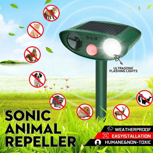 DeerShield – Zonnebetrieben Ultrasoon Dierenafweer voor uw Tuin [50% Korting]