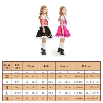 Meisjes Dirndl met Schort – Traditionele Beierse Kinderdirndl