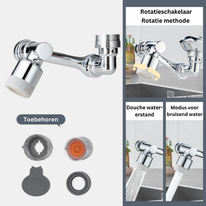 TwistTap™ – 1080° Draaibare Verlengkraan voor Flexibele Waterstroming
