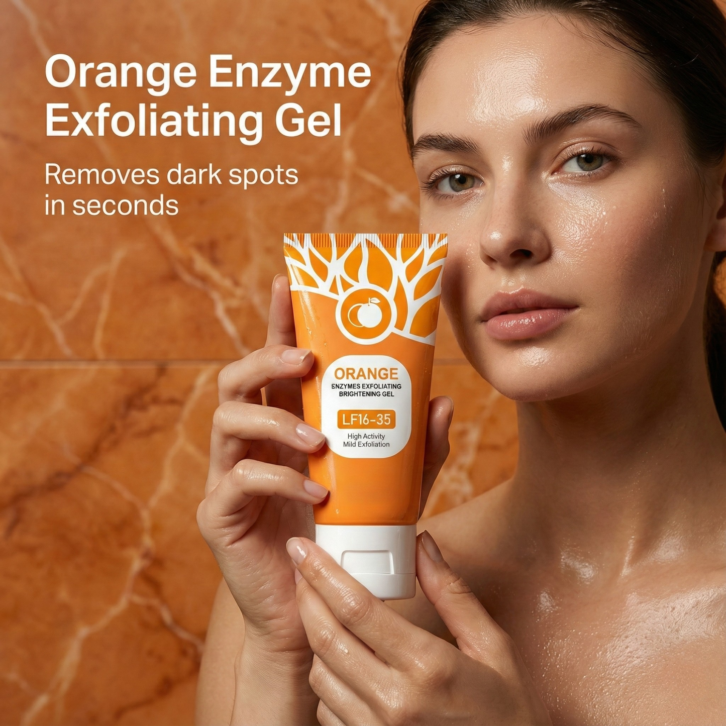 AuraGlow™ Enzymatische Gezichtspeeling – Glass-Skin Glow & Egale Teint