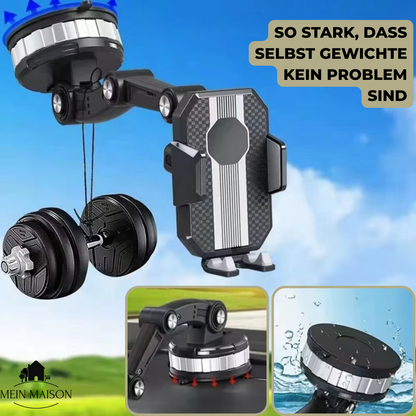 Telefoonhouder auto met zuignap, 360° rotatie en bediening met één hand