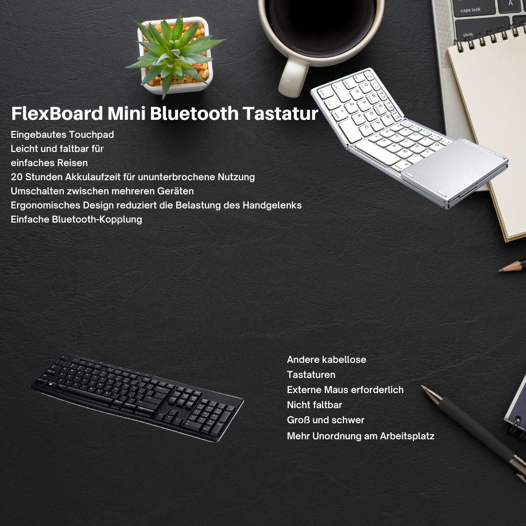 FlexBoard™ – Mini Bluetooth-toetsenbord voor flexibel en comfortabel typen [50% Korting]