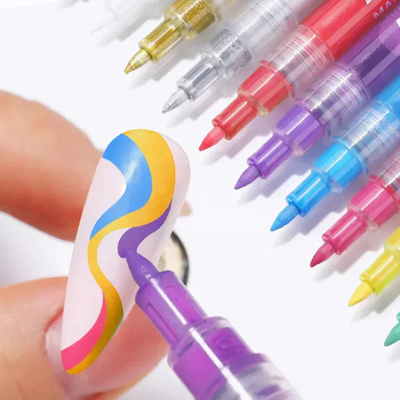 PolishPro™ Nail Art Set – 12 Kleuren voor Professionele Nageldesigns