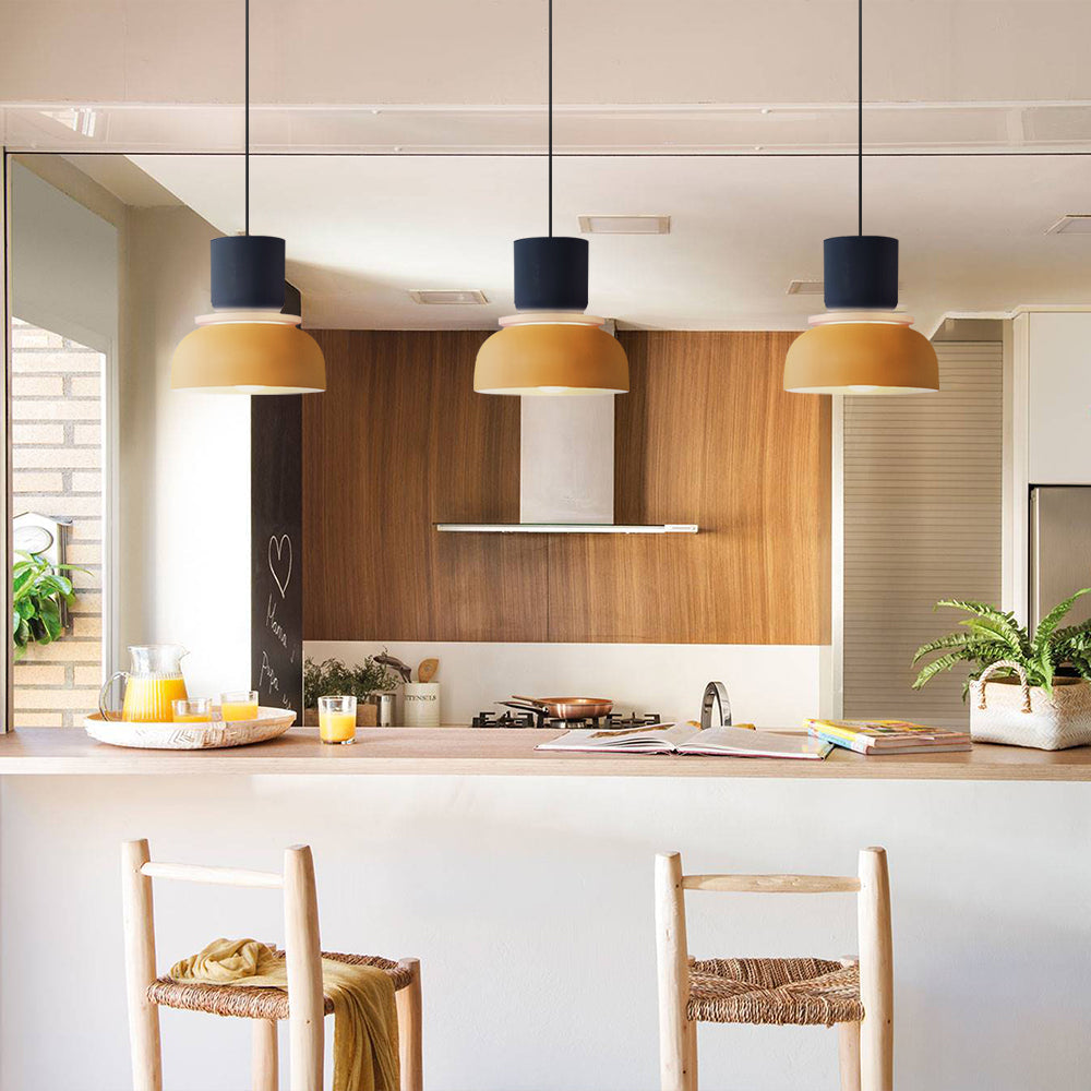 Noordse hanglamp met kleurblok-design voor moderne ruimtes