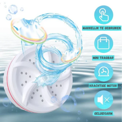 MiniWash – Compacte 2-in-1 Was- en Spoelmachine voor Onderweg | 50% Korting