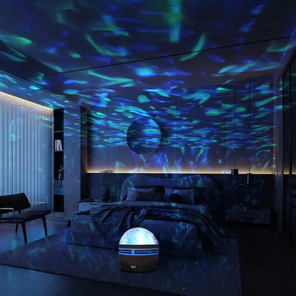 WaveLuxe™ – Water- & Auroraprojector voor Sfeervolle Ontspanning