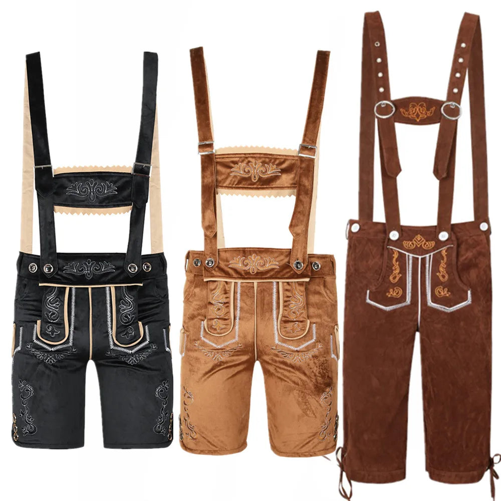 Kostuum met bretels – Beiers, bruin of zwart
