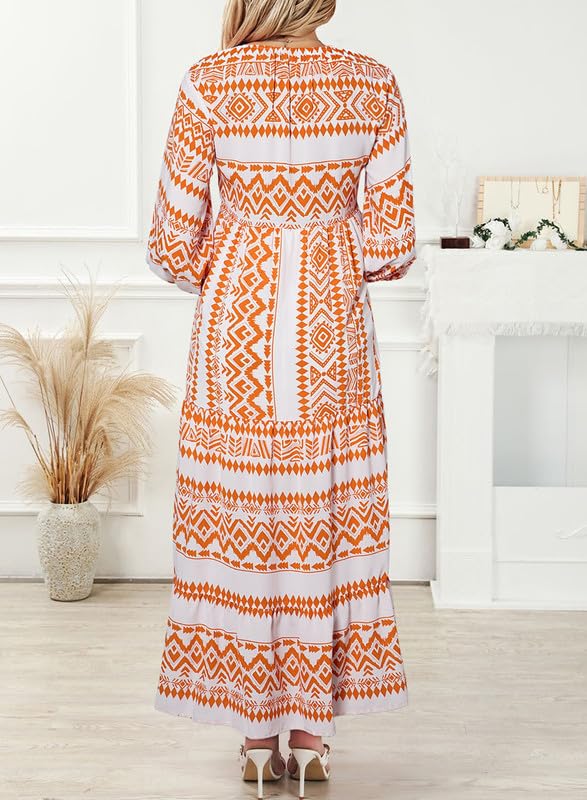 50% Korting | Stella™ – Dames Maxi-jurk met Pofmouwen [Laatste dag korting]