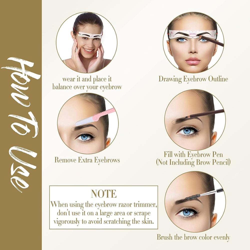 BrowTemp™ – Herbruikbare wenkbrauwsjablonen met elastische band [1 + 1 Gratis]