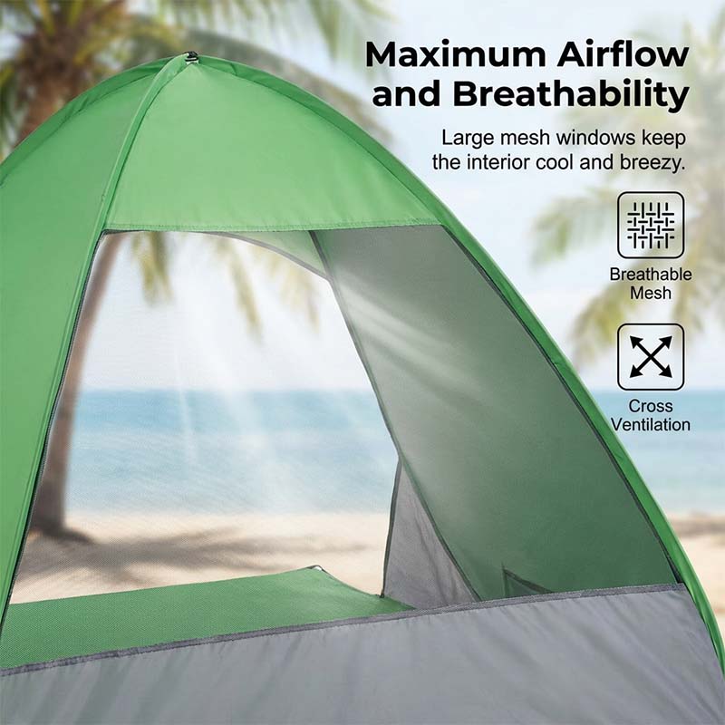 BeachCover™ Pop-Up Strandtent – 98% UV-bescherming voor het hele gezin