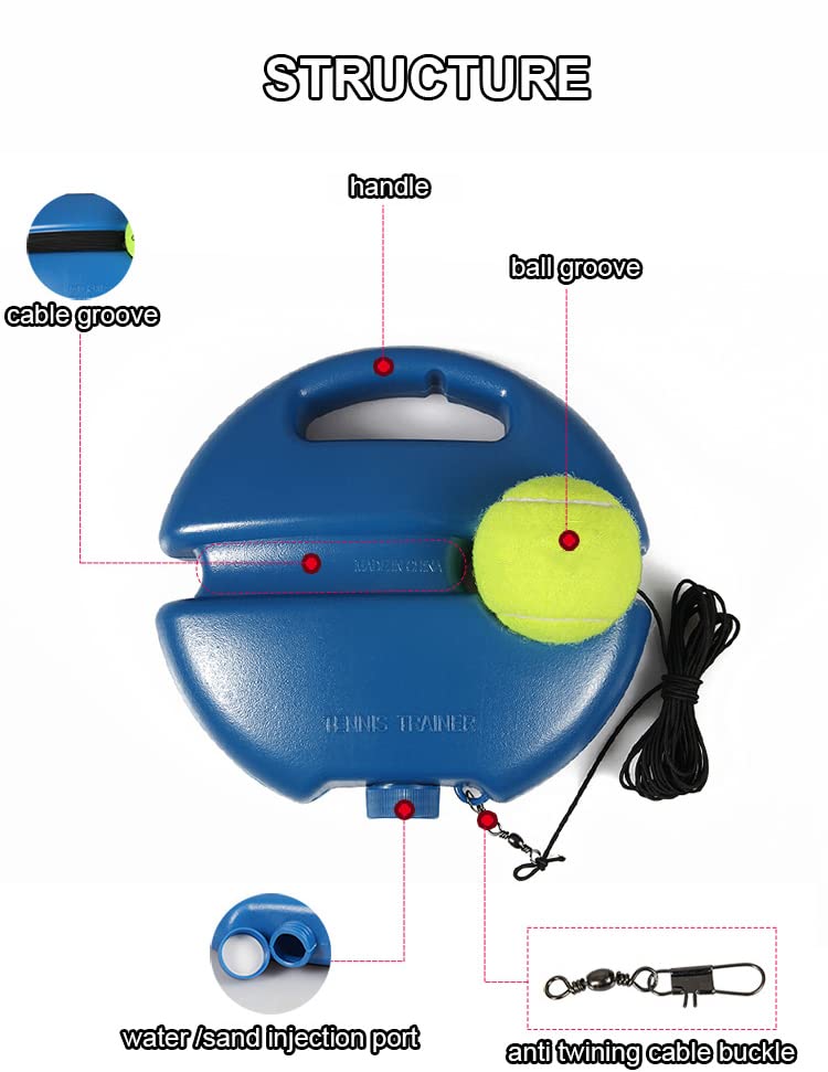 SoloRally™ – Tennis Trainer voor effectieve training zonder partner en verbetering van techniek [50% Korting]