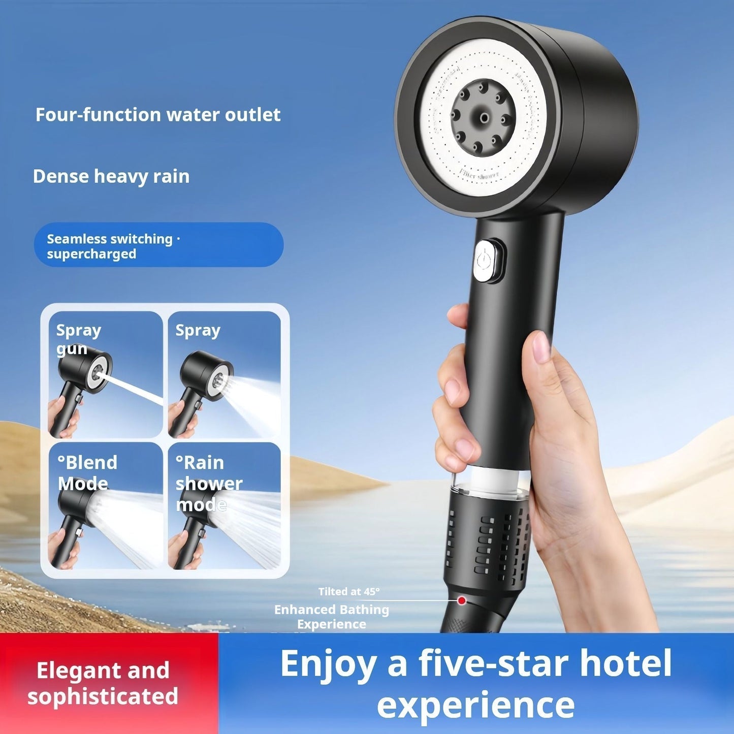 PureFlow – Puur douchegenot met 4 straalstanden en geïntegreerd filter | 50% korting