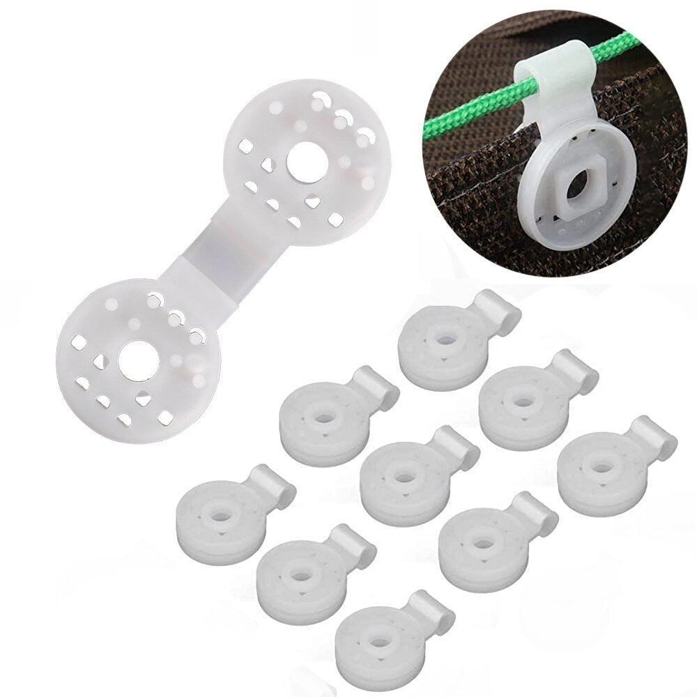 SunClip™ – Stevige kunststof klemmen voor schaduwdoeken, flexibel en eenvoudig te bevestigen [25 + 25 Gratis]