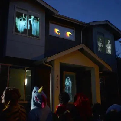 Holografische Halloween Projector met Projectiescherm & 12 Video's