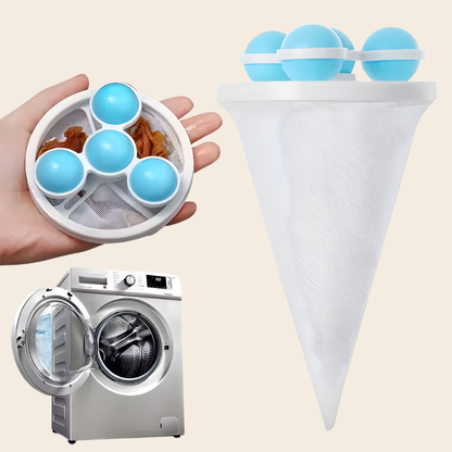 Lintora™ – Drijvende Pluisvanger voor Wasmachine | 2 Stuks
