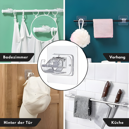 GripWall – Zelfklevende Staaf-Haakclip voor Perfecte Wandorganisatie [10 + 10 Gratis]