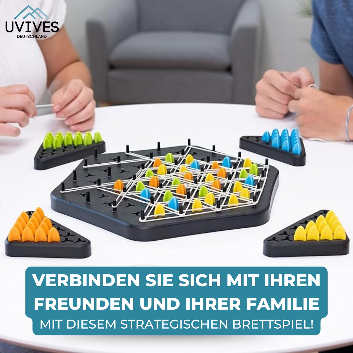 KnotLogic™ – Ketting Driehoek Schaakspel Strategie voor Slimme, Snelle en Spannende Zetten [50% Korting]
