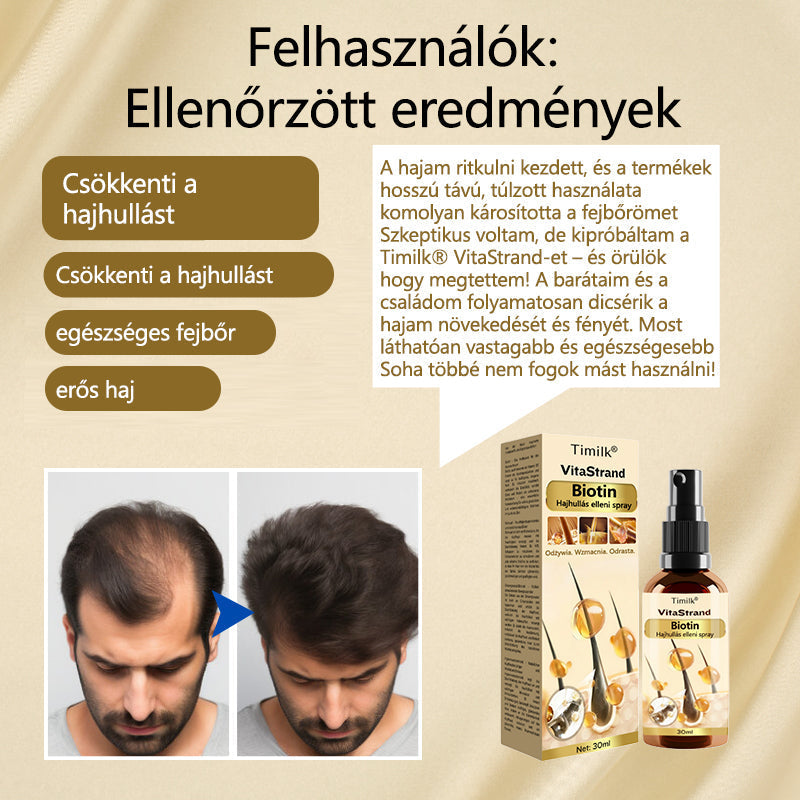 Timilk™ – VitaStrand biotinespray ter bevordering van haargroei voor vol, glanzend haar [1 + 1 Gratis]