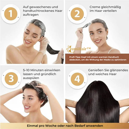 LumiHair™ Intensief Haarmasker – Herstel & Glans voor Droog Beschadigd Haar [1+1 Gratis]
