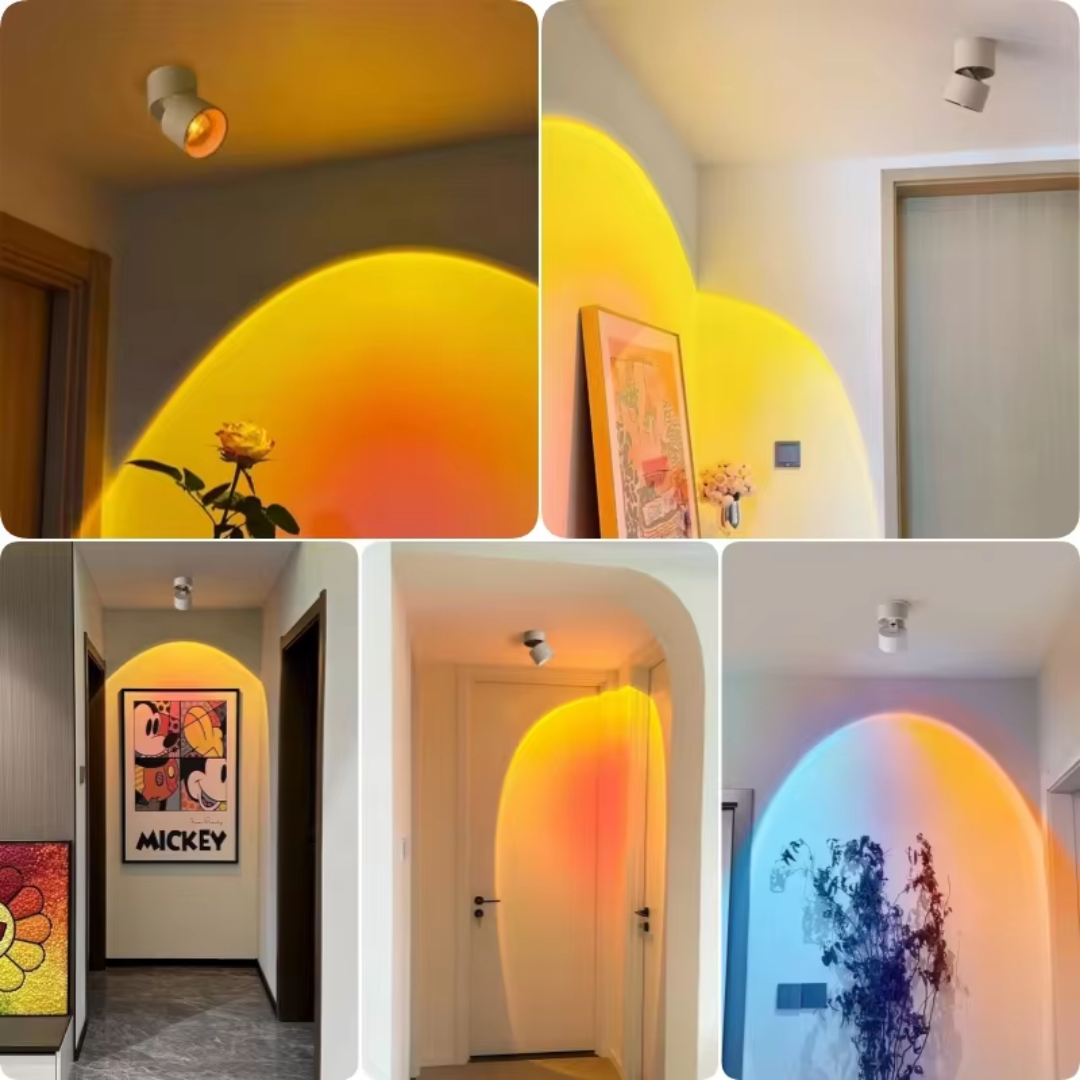 AuraLite™ – Sfeervolle Zonsondergang Plafondlamp | Warm Ambiance Licht