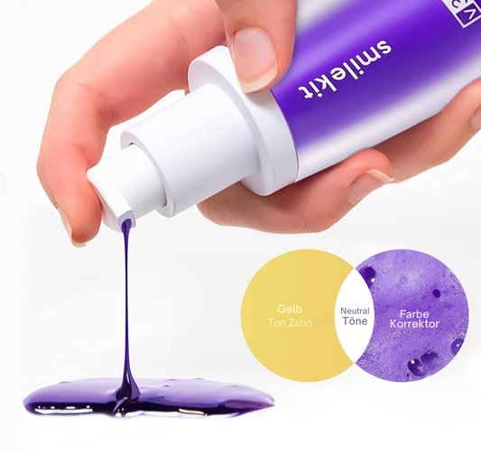 WhiteSmile™ – Kleuren­correctie-Serum & Paarse Tandpasta voor Stralend Witte Tanden [1 + 1 Gratis]