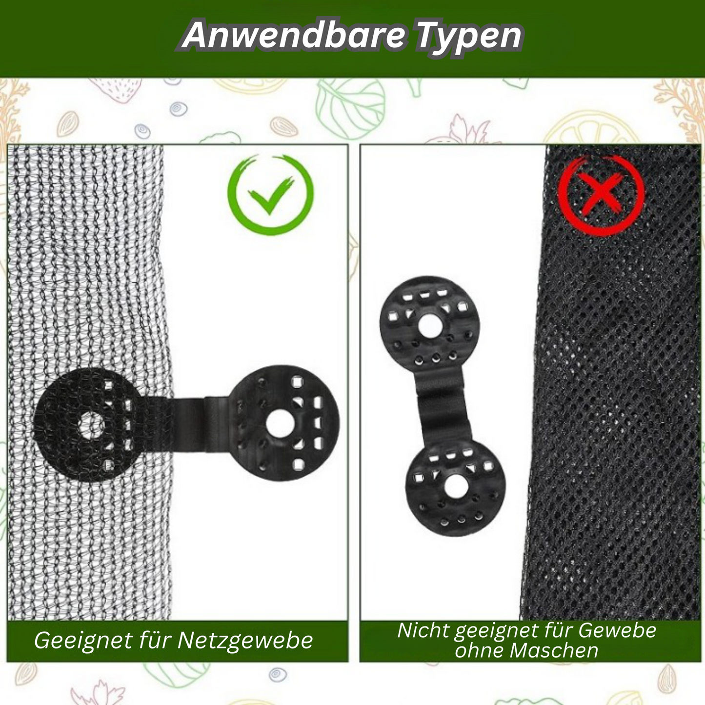 SunClip™ – Stevige kunststof klemmen voor schaduwdoeken, flexibel en eenvoudig te bevestigen [25 + 25 Gratis]