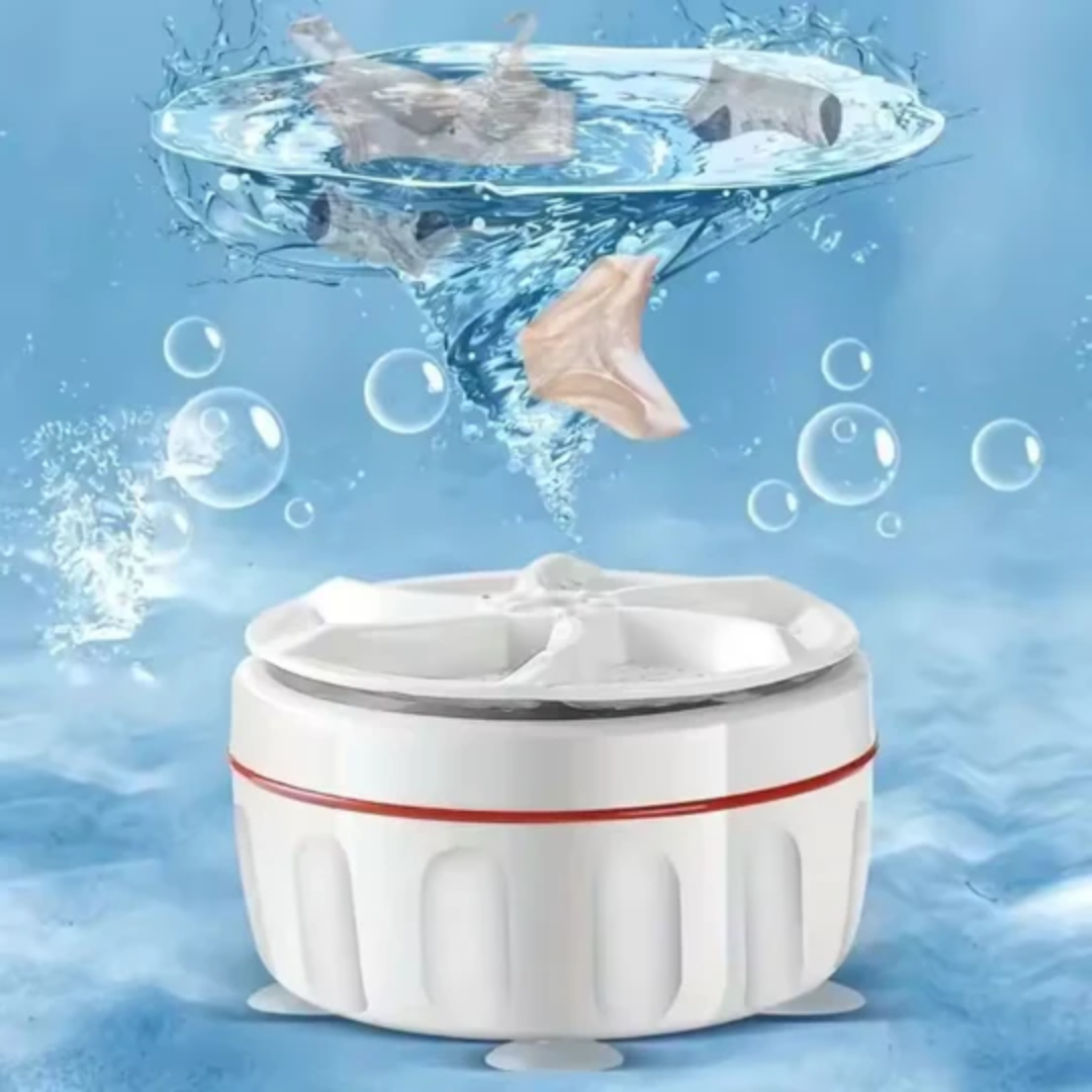 MiniWash – Compacte 2-in-1 Was- en Spoelmachine voor Onderweg | 50% Korting