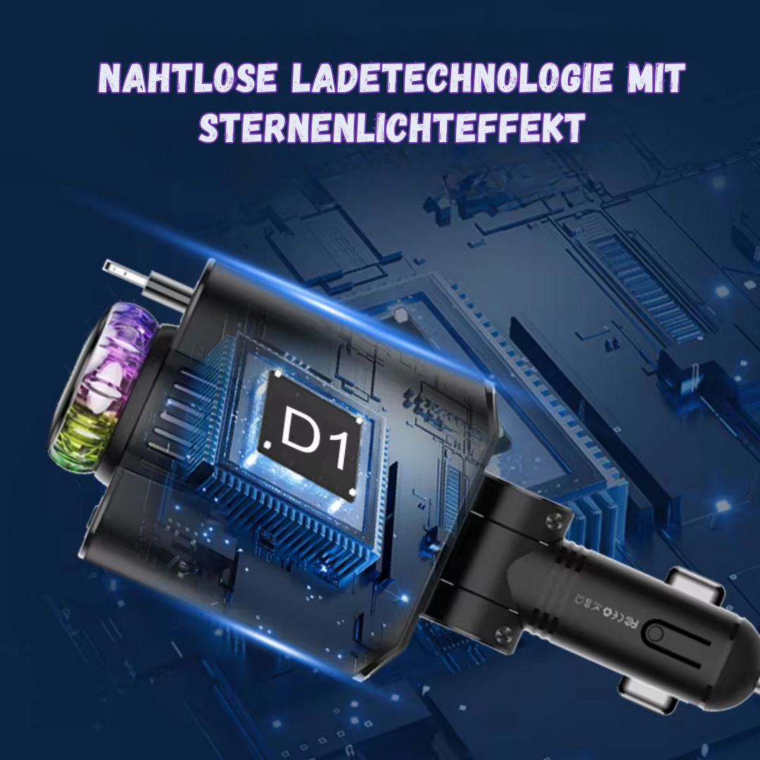 StarLinker™ – 3-in-1 starlight oprolbare autolader met LED-verlichting [50% Korting]