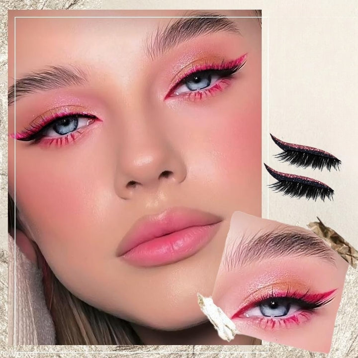 GlitzGrip™ – Herbruikbare, praktische en eenvoudig aan te brengen wimper-eyelinerstickers [50% Korting]