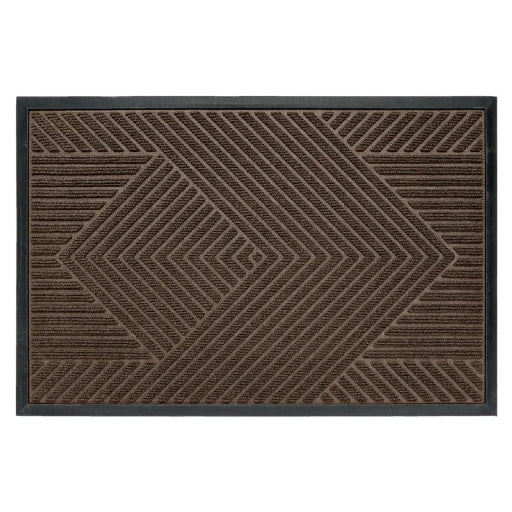 Deurmat met geometrisch patroon – antislip voor binnen en buiten