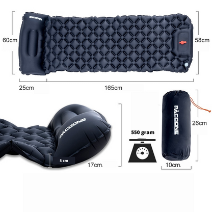 TravelRest™ Opblaasbare Slaapmat met Geïntegreerde Pomp – Compact & Lichtgewicht