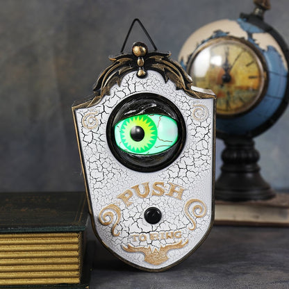 Geanimeerde LED-deurbel met oplichtend oog voor Halloween