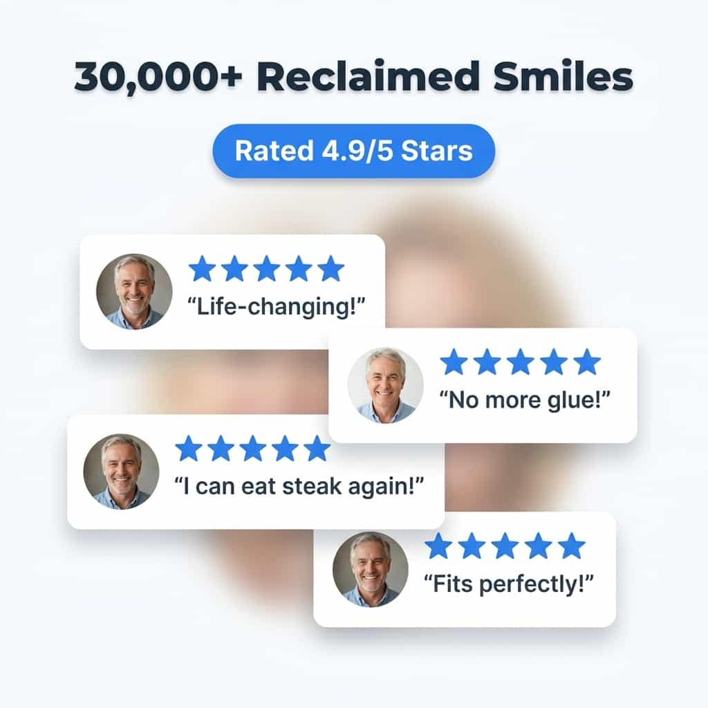 CustomDenture – Natuurlijk mooie tanden zonder lijm – 50% korting