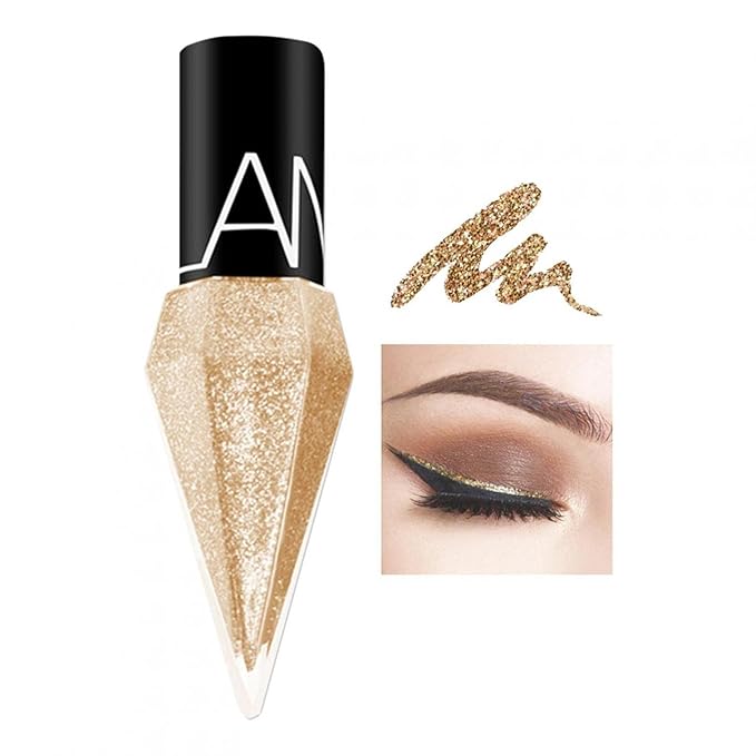 DiamondGlam™ Vloeibare Eyeliner – Waterproof met Parelglans Effect