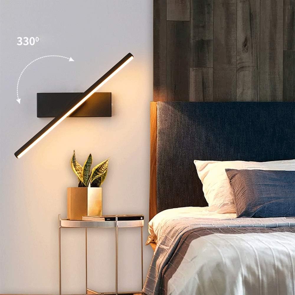LED wandlamp zwenkbaar 330° met 3 lichtkleuren van aluminium