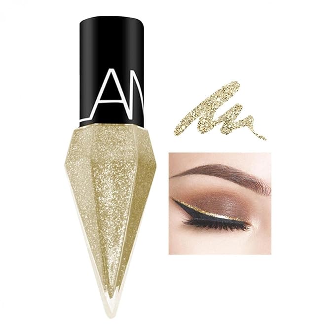 DiamondGlam™ Vloeibare Eyeliner – Waterproof met Parelglans Effect