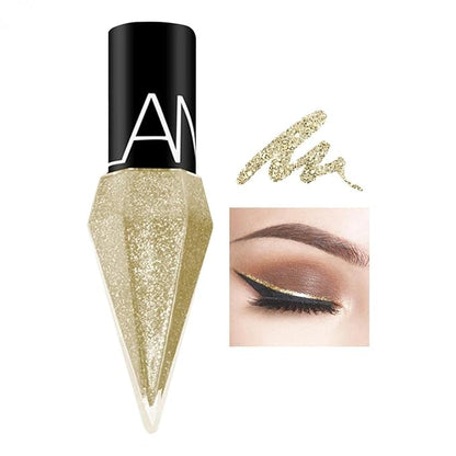 DiamondGlam™ Vloeibare Eyeliner – Waterproof met Parelglans Effect