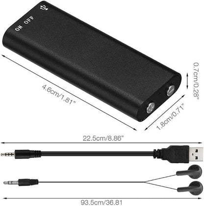 MicroSpy™ – Verborgen Audiorecorder met 96 Uur Continue Opname