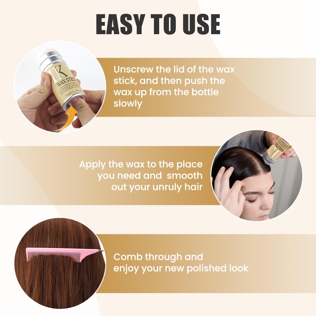 StyleStick™ – Anti-Frizz Wax Stick voor Gladde Haarlijn & Verzorgd Haar