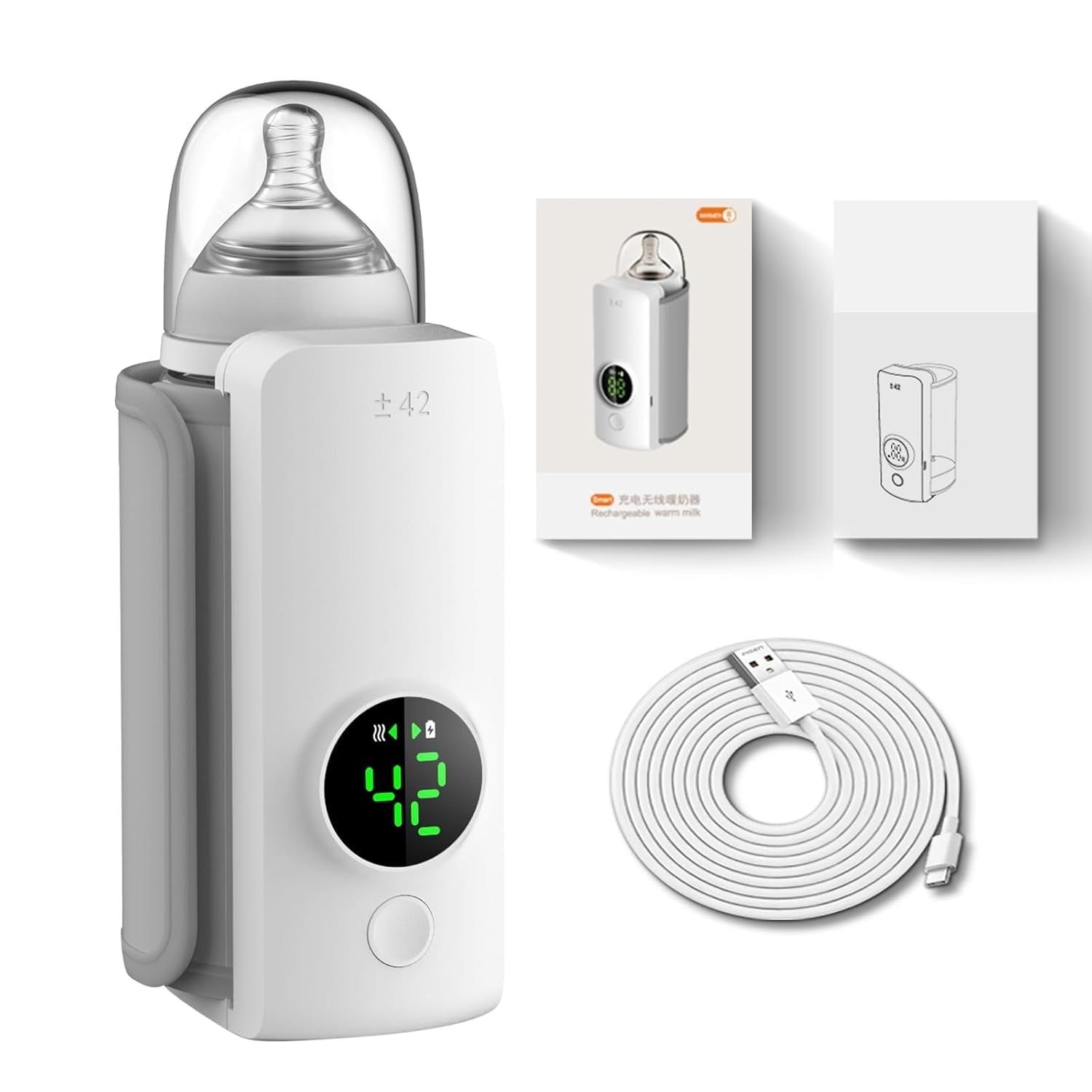 LactiTech™ – Draagbare babyflessen­verwarmer voor snel & veilig opwarmen van melk onderweg [50% Korting]