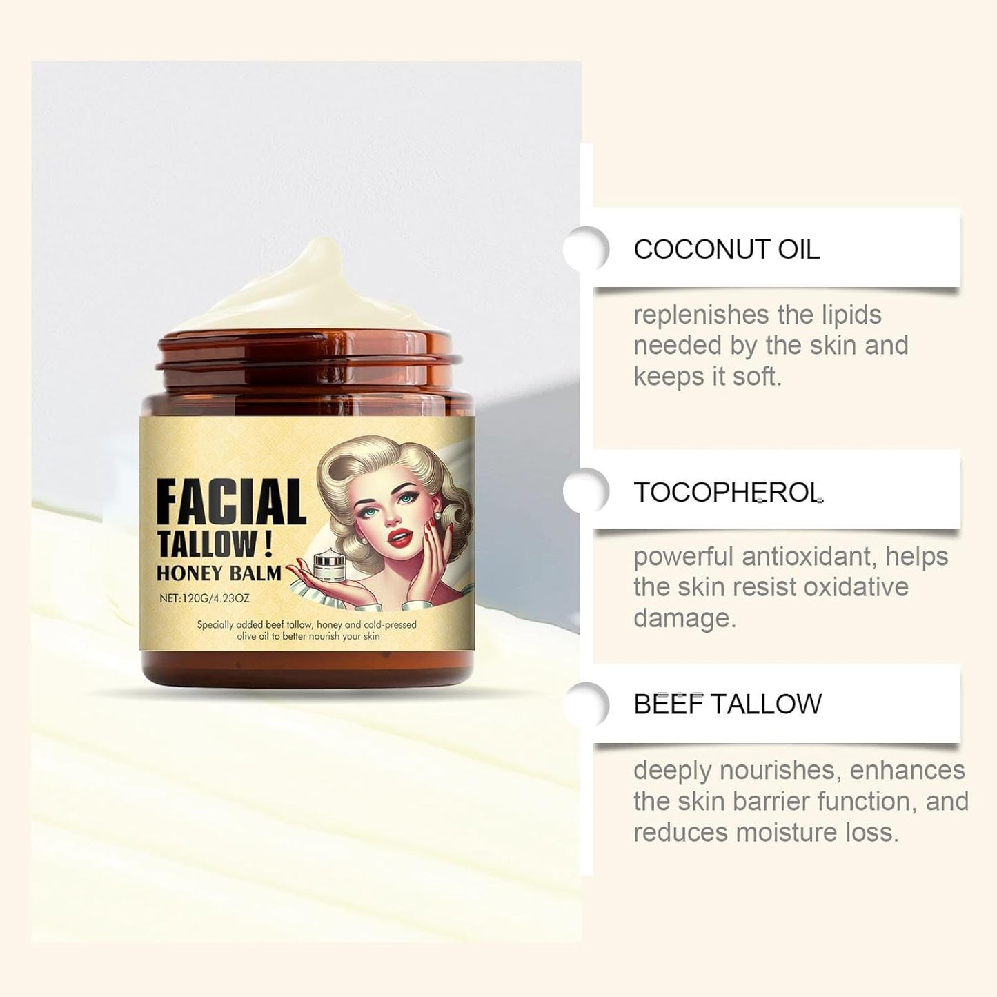 TallowGlow™ Rundvet Huidbalsem – Intensieve Verzorging voor Droge Huid [1+1 Gratis]