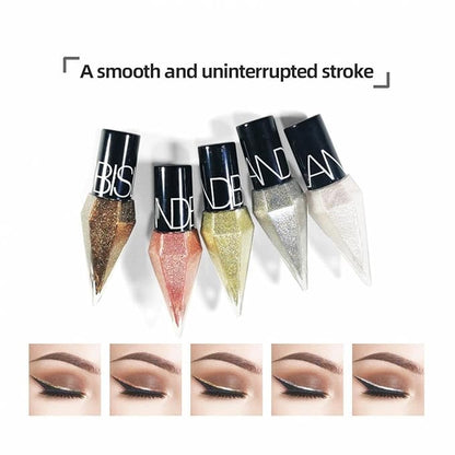 DiamondGlam™ Vloeibare Eyeliner – Waterproof met Parelglans Effect