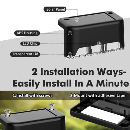 SolarLume™ - Set van 4 solar terraslampen - Weerbestendige buitenverlichting [2 + 2 Gratis]