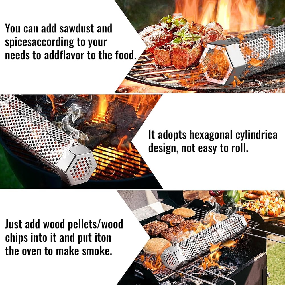 SmokeHex™ – Rookbuis van roestvrij staal geschikt voor alle grilltypes [50% Korting]