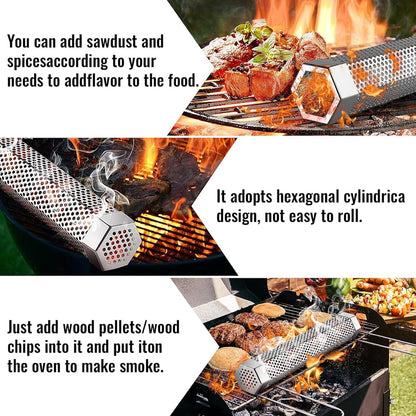 SmokeHex™ – Rookbuis van roestvrij staal geschikt voor alle grilltypes [50% Korting]