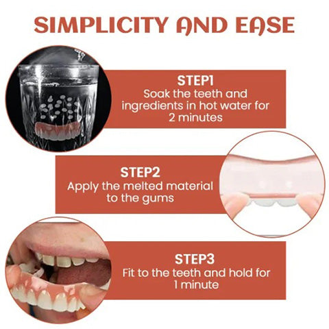 SmileWhite™ - Gebitsprothese set - Zeg vaarwel tegen gebitsprothese ongemak! [50% Korting]