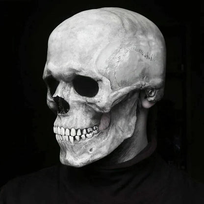 Realistische doodshoofdmasker met bewegende kaak voor Halloween
